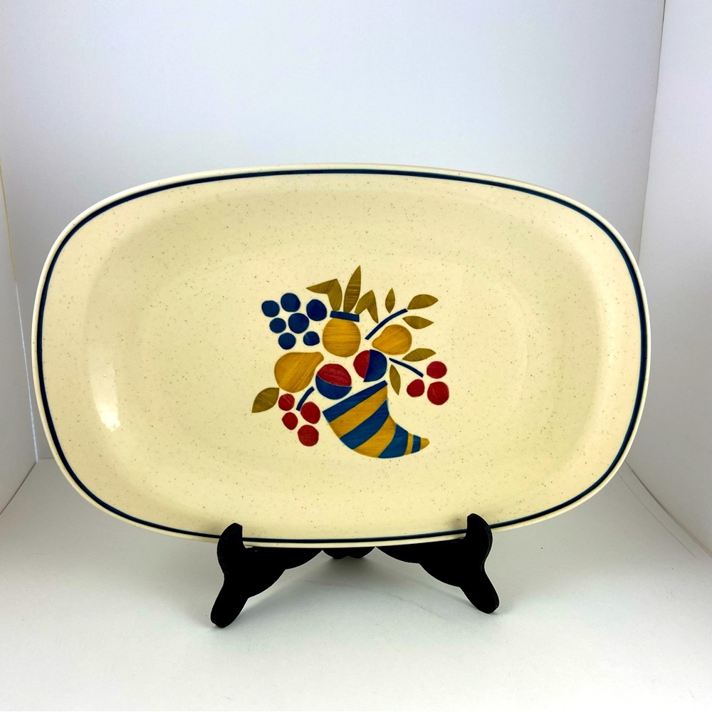 Vintage Noritake Serving Platter 14" Abundance Versatone II B333W15 Japan